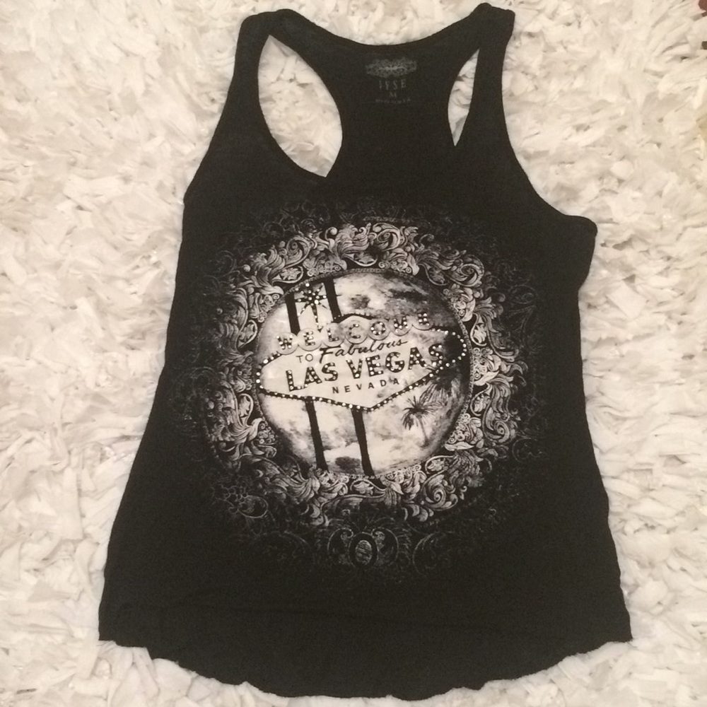 Las Vegas blingy t shirt size M...glow in the dark